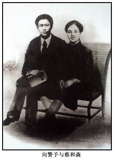向警予与蔡和森合影（约 1920 年赴法前）